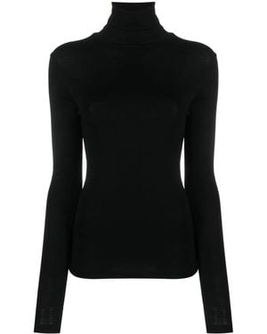 Rohe Roll-Neck Merino-Wool Top - Black