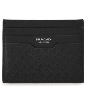 Ferragamo モノグラム カードケース - ブラック