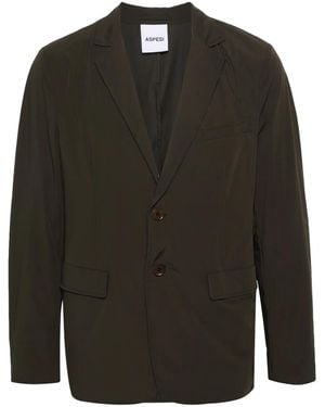 Aspesi Single-Breasted Taffeta Blazer - Green