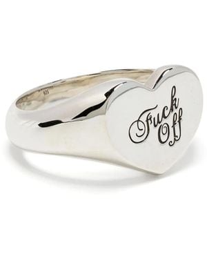 Stolen Girlfriends Club Warm Welcome Heart-Shaped Ring - White