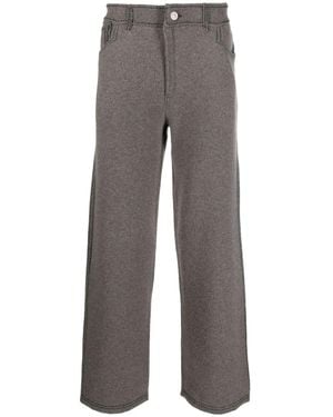 Barrie コントラストステッチ パンツ - グレー
