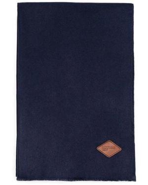 Lottusse Logo-Patch Scarf - Blue