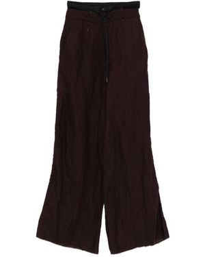 Masnada Layered Drawstring Pants - Black