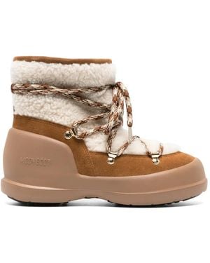 Moon Boot Mezzaluna Shearling Boots - Natural