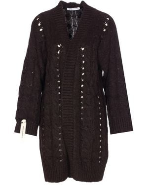 Mar De Margaritas Cardigan En Maille Torsadée - Noir