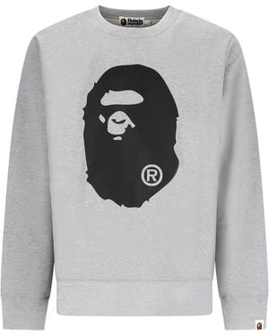 A Bathing Ape Ape Head Jumper - Grey