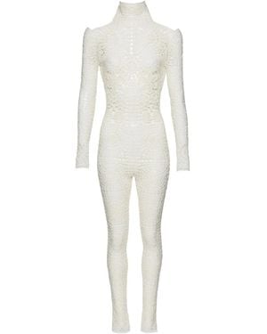 Magda Butrym Koniakow Jumpsuit aus Spitze - Weiß