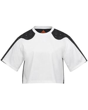 MCM Camiseta Laurel Con Monograma Estampado - Metálico