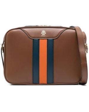 Bally ストライプ ショルダーバッグ - ブラウン