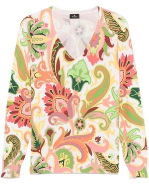 Etro ペイズリートップ - グリーン