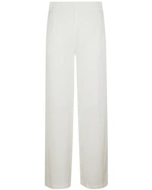 Silk95five Pantalones Anchos Amalfi Con Cintura Elástica - Blanco