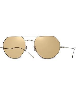 Eyevan 7285 1007 Geometric-Frame Sunglasses - Metallic