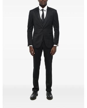 Corneliani Three-Piece Silk-Blend Suit - Black