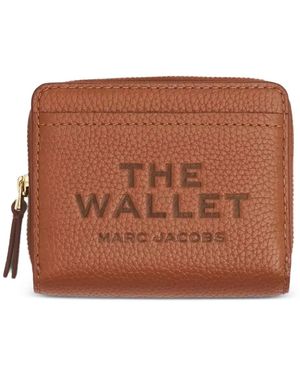 Marc Jacobs Logo-Motif Grained-Leather Wallet - Brown