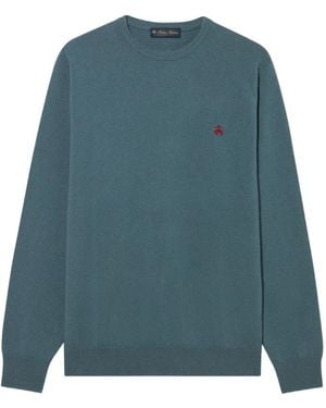 Brooks Brothers Logo-Embroidered Wool Jumper - Green