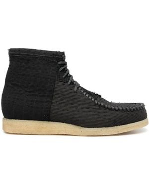 By Walid Lace-Up Desert Boots - Black