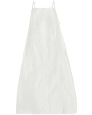 Studio Nicholson Chrono Tie Shoulder A-Line Dress - White