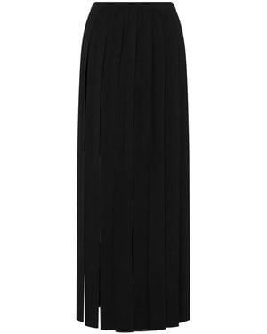 Moschino Pleated Maxi Skirt - Black