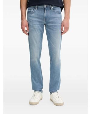 Guess Logo Patch Denim Jeans - Blue