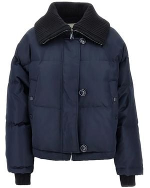 Weekend by Maxmara Water-Repellent Technical Twill Down Jacket - Blue