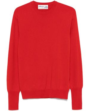 Ballantyne Crew-Neck Cashmere Knit Sweater - Red