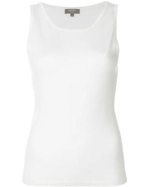 N.Peal Cashmere Fine-Knit Tank Top - White