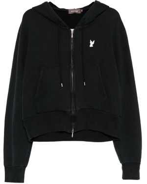 MASU Felpa Con Ricamo E Cappuccio - Nero