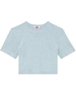 Gcds Logo-Detail T-Shirt - Blue