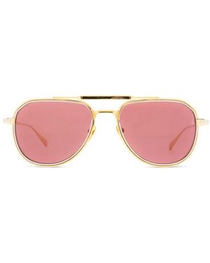 Jacques Marie Mage Commander Pilot-Frame Sunglasses - Pink
