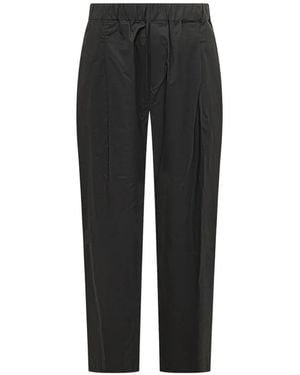 A PAPER KID Logo-Patch Trousers - Black