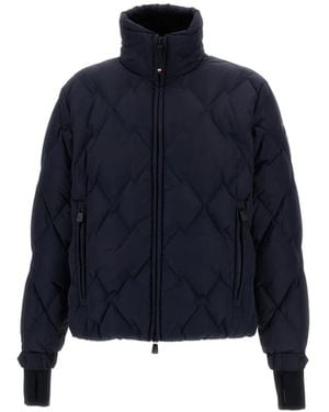 Moncler Quilted High-Neck Jacket - Blue