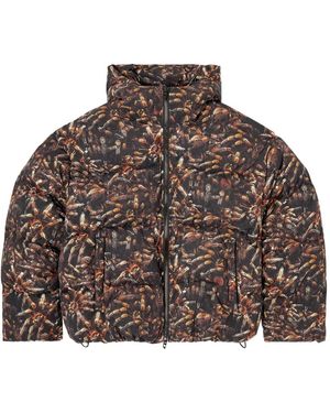 DIESEL Doudoune À Imprimé Graphique - Brown