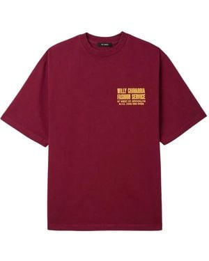 Willy Chavarria Fashion Services Graphic-Print T-Shirt - Red