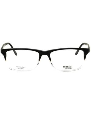 Elasta Rectangle-Frame Glasses - White