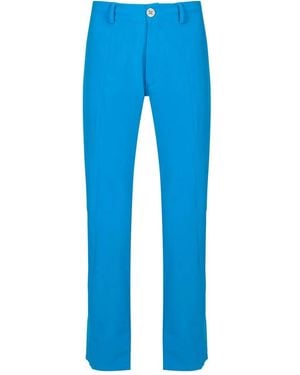 Amir Slama Straight-Leg Trousers - Blue