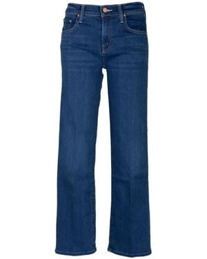 Mother Vaqueros The Mid Rise Rambler Zip Flood - Azul
