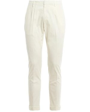 Dondup Pantalones de algodón con pinzas - Neutro
