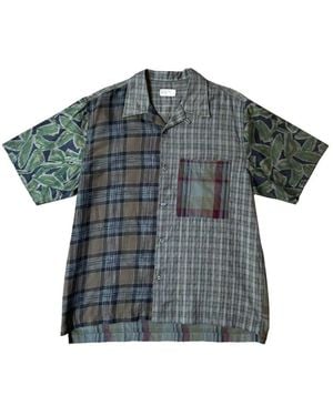 Universal Works Patchwork Plaid Shirt - Grey