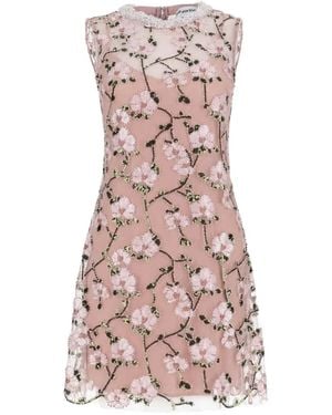 Self-Portrait Floral Daze Minikleid Mit Pailletten - Pink