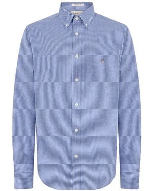 GANT Gingham-Check Button-Down Shirt - Blue