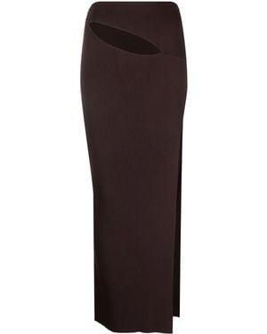 Christopher Esber Slash-Detail Maxi Skirt - Brown