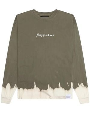 Neighborhood Savage Skull-Print Sweatshirt - Green