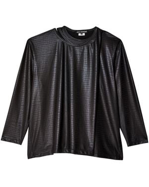 Junya Watanabe Asymmetric Neck Blouse - Black