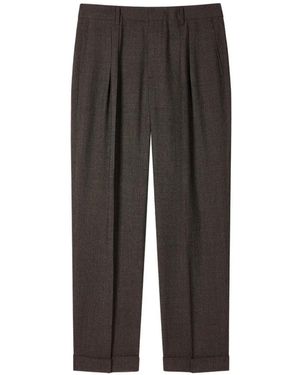 Paul Smith Pleated Cuffed Trousers - Black