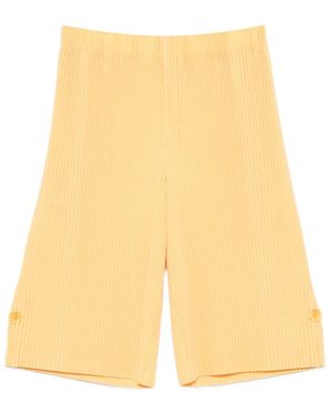 Homme Plissé Issey Miyake Short Plissé Wear Or Wrap - Yellow