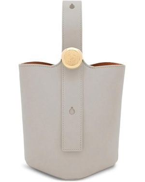 Loewe Leather Bucket Bag - White