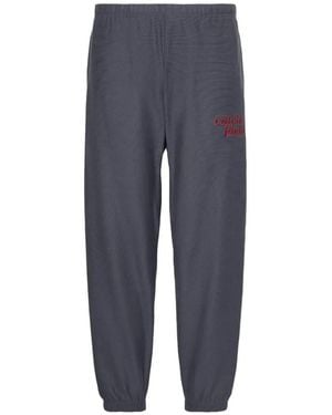 Calvin Klein Logo-Embroidered Elasticated Track Trousers - Blue