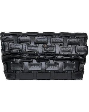 John Richmond Woven Clutch Bag - Black