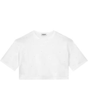 Dondup Crystal-Embellished T-Shirt - White