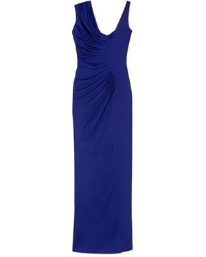 Versace Medusa'95 Draped Single-Shoulder Midi Dress - Blue